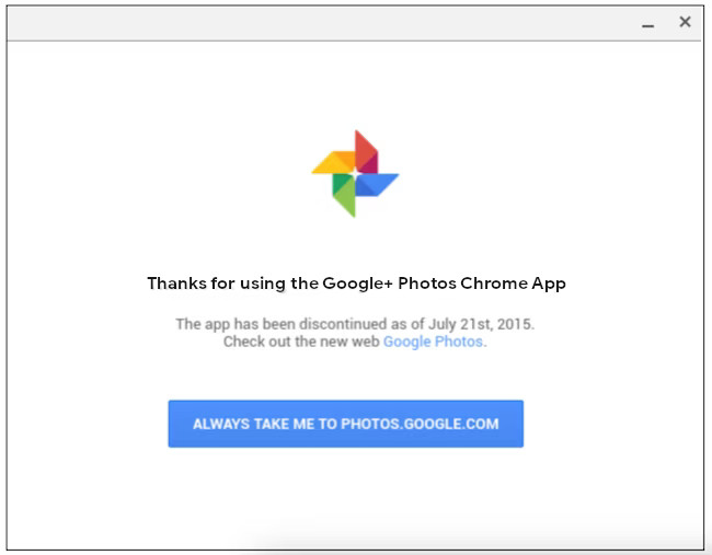 Google Photos Chrome App replacement